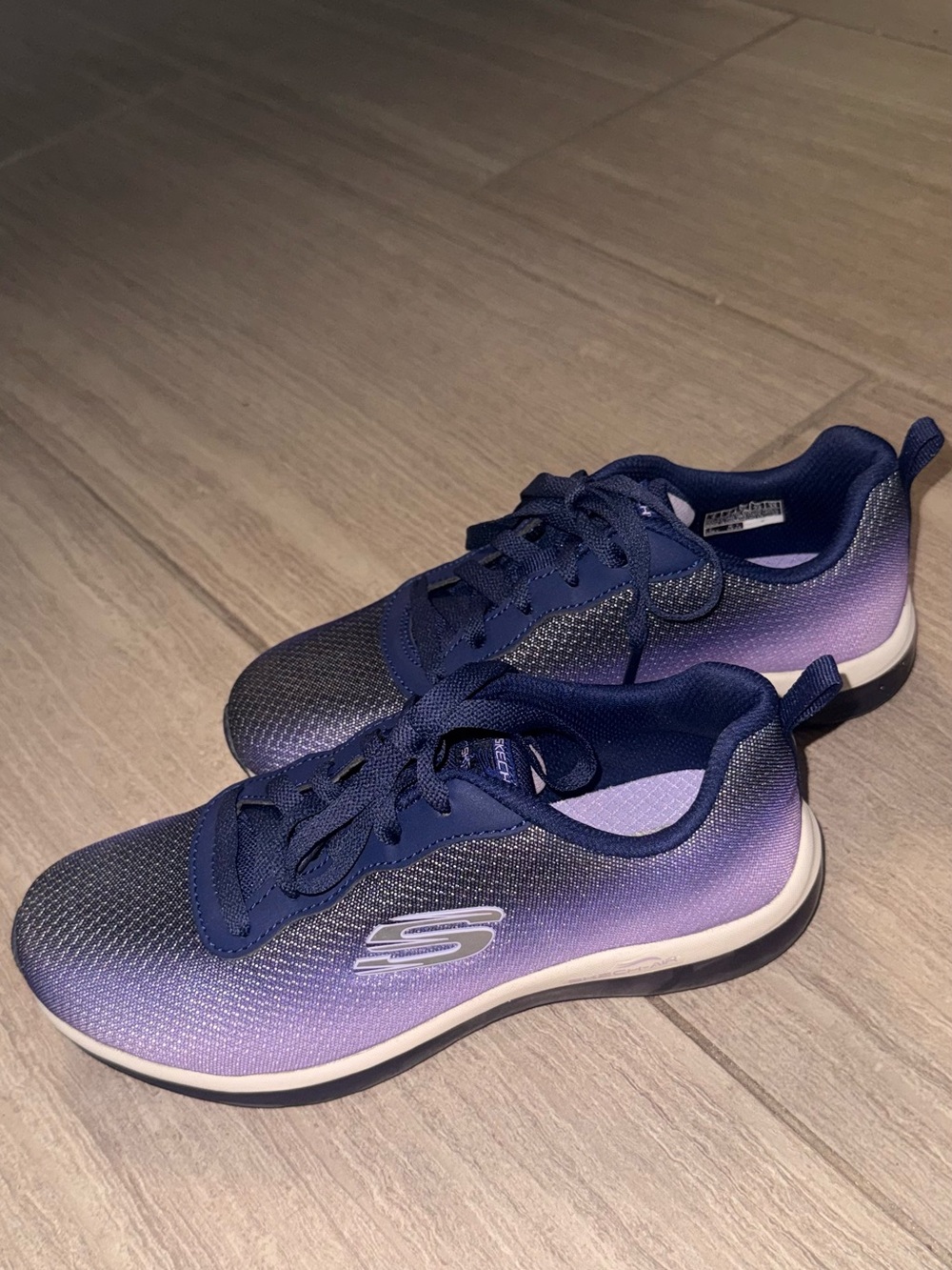 Skechers Women’s Navy to Lavender Gradient Lace-Up Sneakers